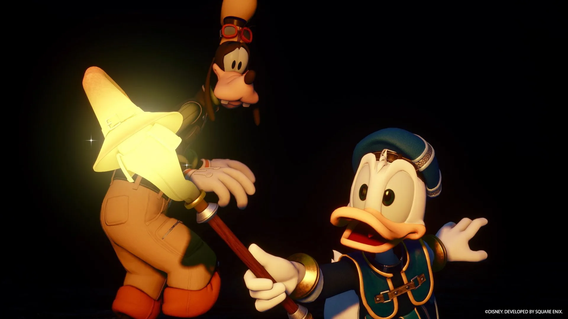Donald Duck and Goofy from Kingdom Hearts.