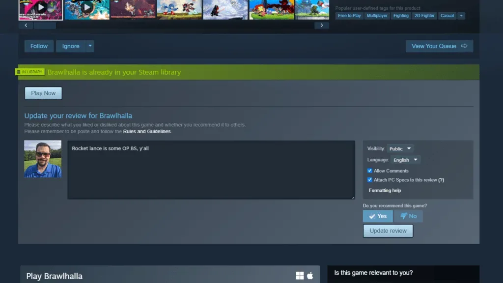 Steam's New Beta Feature: How Adding Your PC Specs to Reviews Will Change Game Discovery