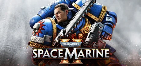 Space Marine 2 promotional art. Ultramarines Space Marine.