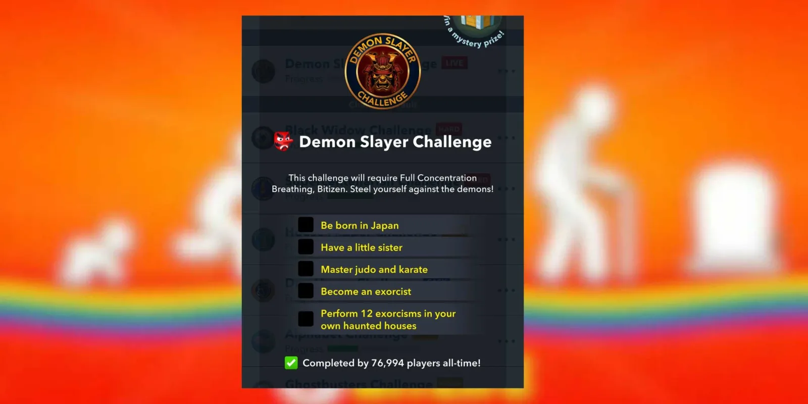 BitLife Demon Slayer Challenge Guide: Complete All 5 Objectives (Born in Japan, Master Judo & Karate, Become Exorcist, Exorcise Haunted House)