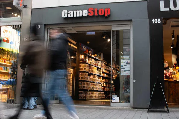 A GameStop store front. Relevant to GameStop's potential acquisition of eBay.