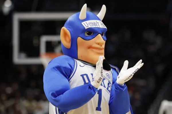 Duke Blue Devils mascot. Amazon Prime Video to stream Duke basketball games.