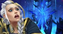 Jaina's shocked reaction to L'ura's resurrection in WoW.