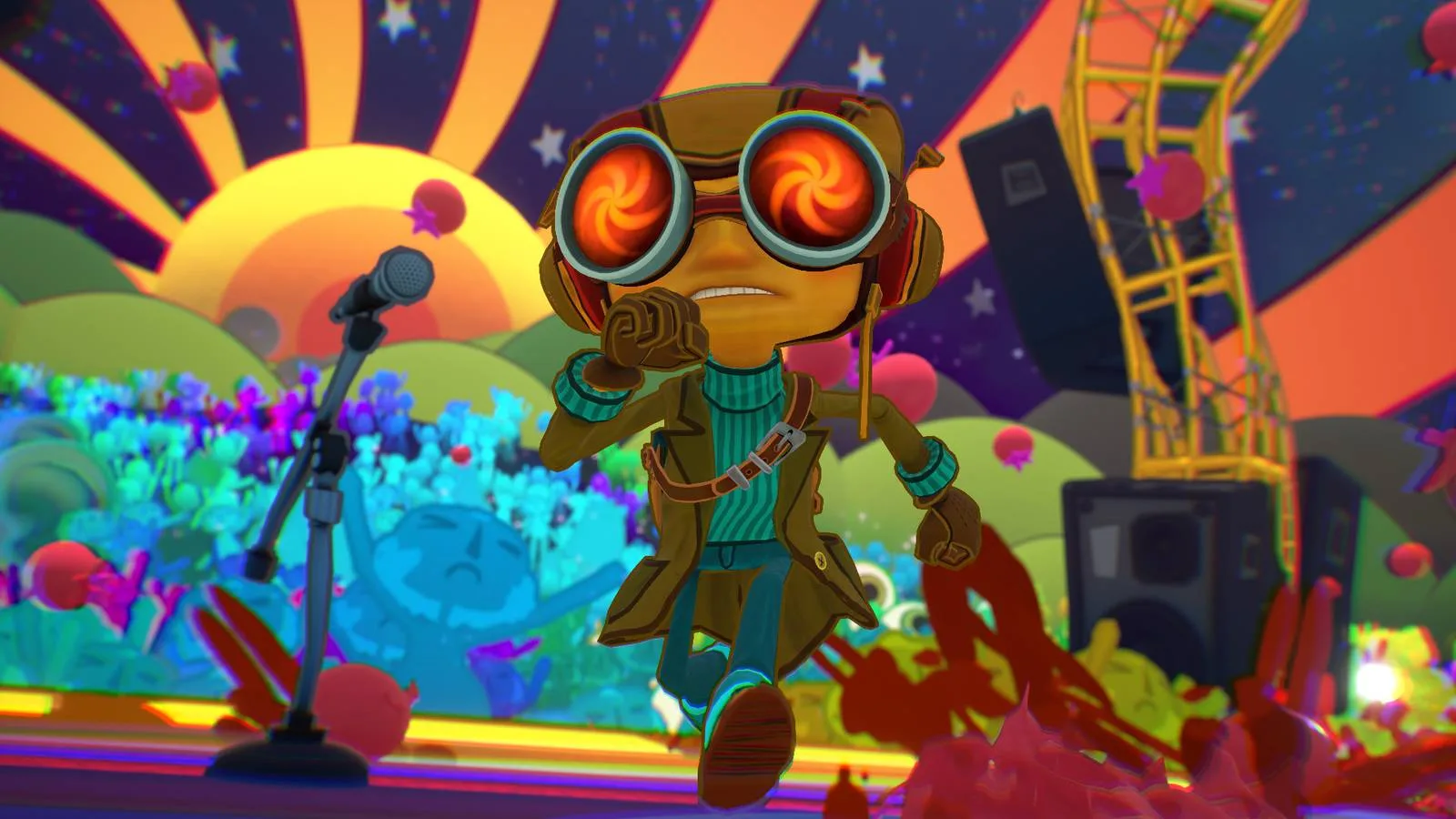 Raz running in Psychonauts 2. Double Fine's union news.