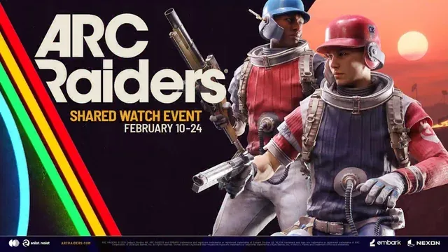 Arc Raiders Shared Watch Event promo featuring the Slugger cosmetic set.