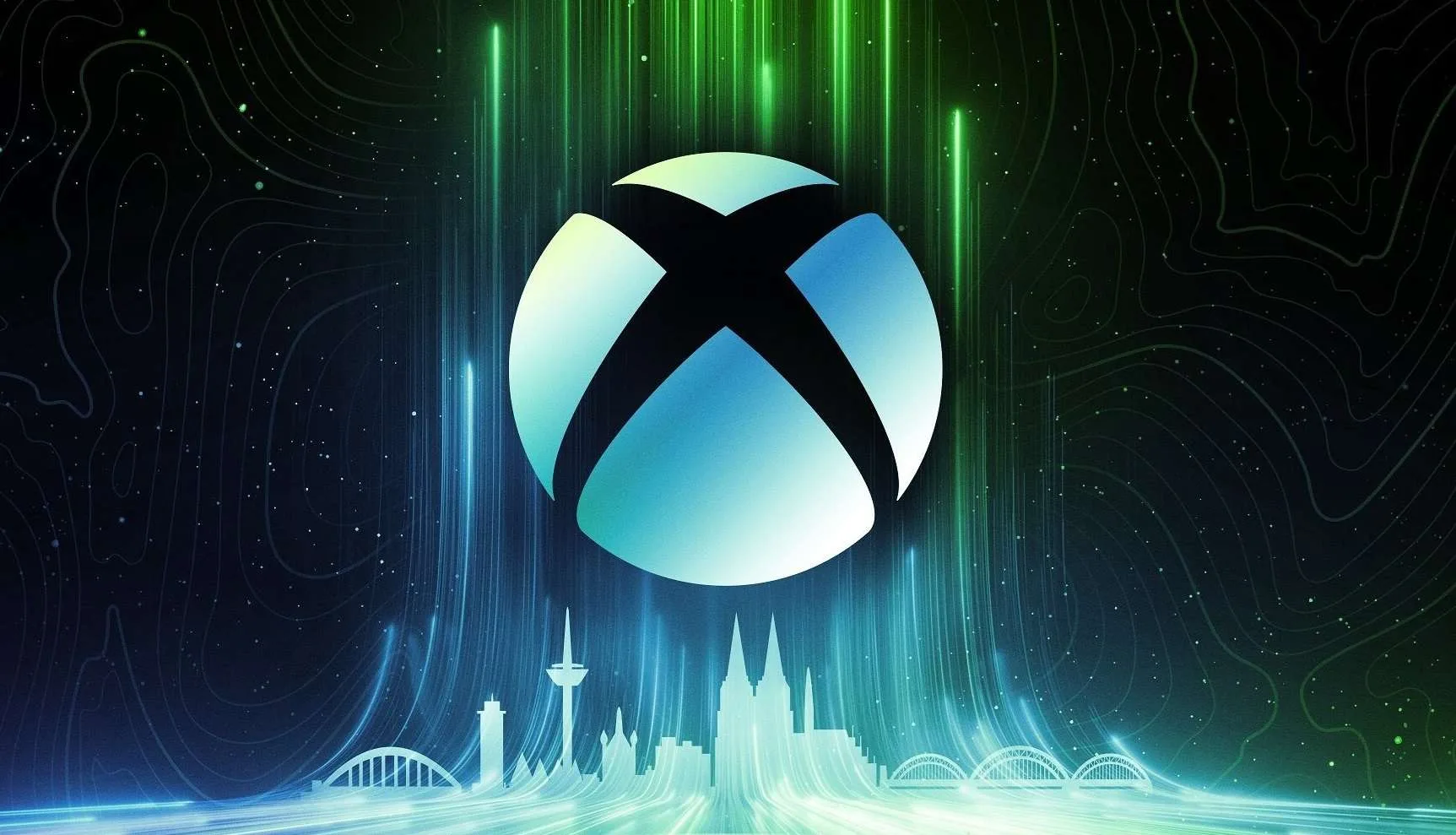 Xbox logo with abstract background. Changes in Xbox leadership.