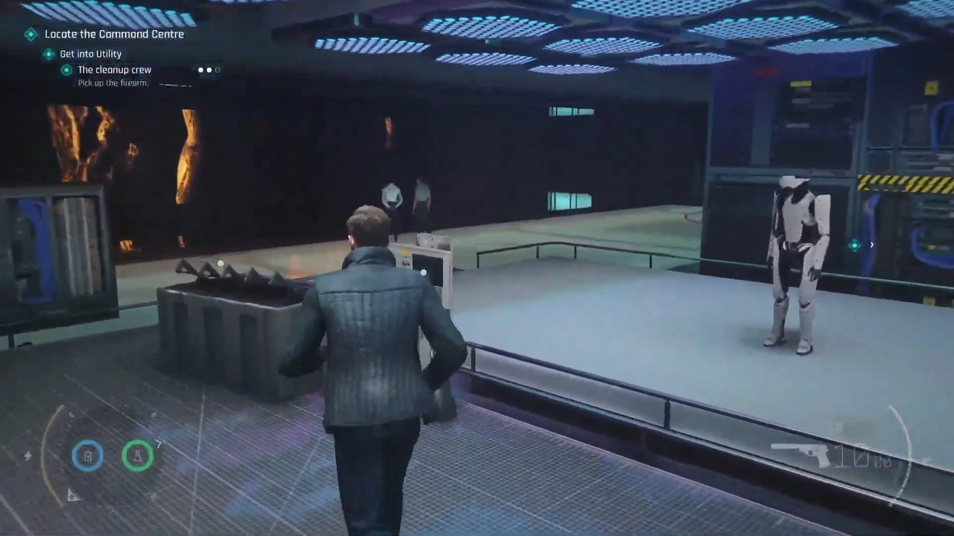 James Bond in 007 First Light, with the 'Get into Utility' objective highlighted.
