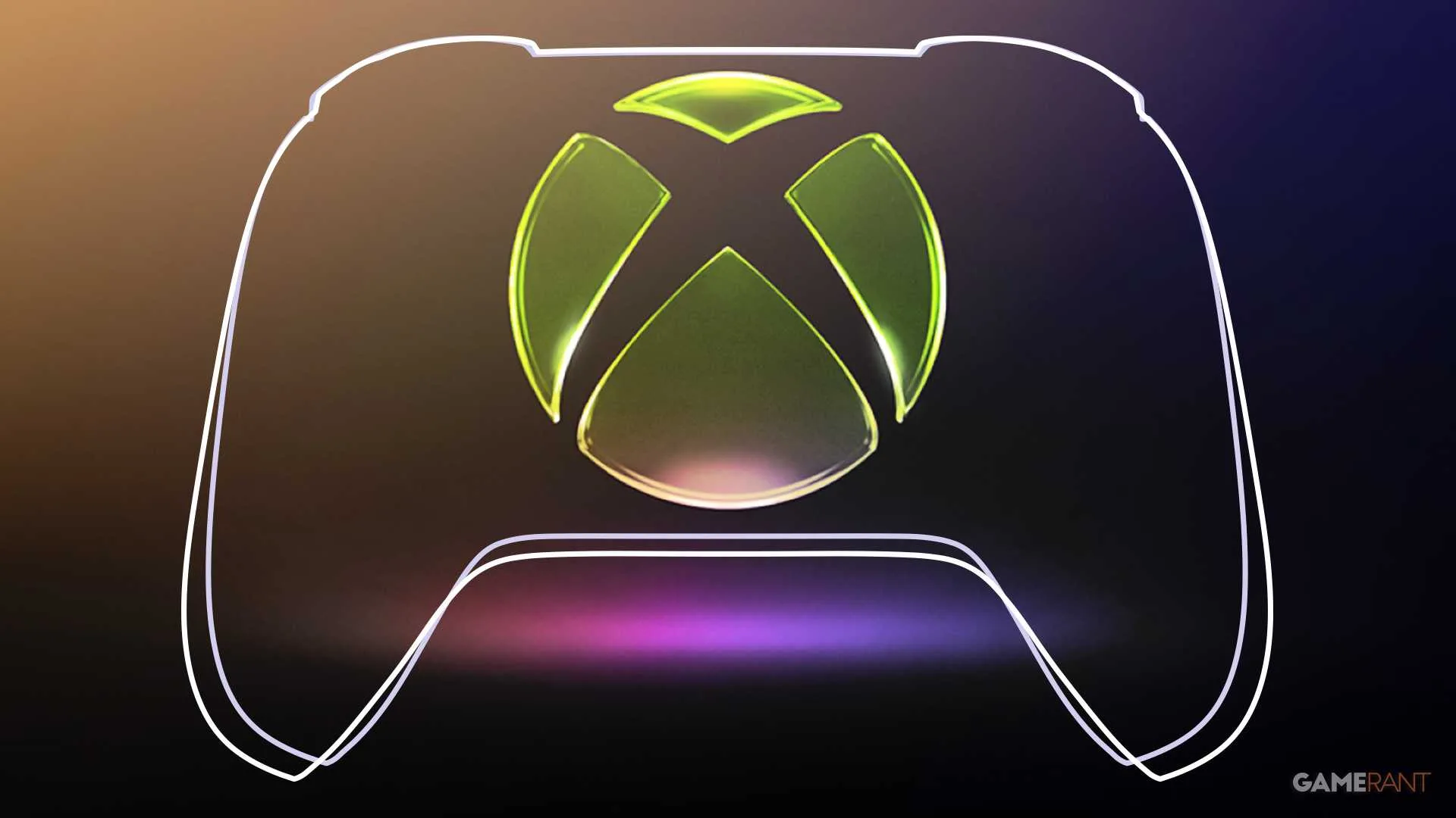 Xbox logo with outline of 8bitdo Xbox Ultimate 3 controller