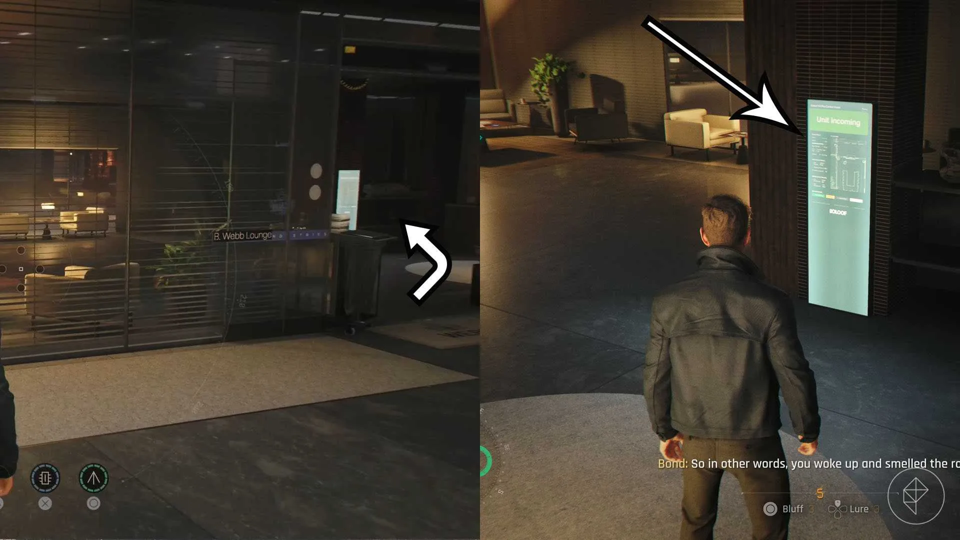 Calling a cleaning robot in Webb Industries in 007 First Light.