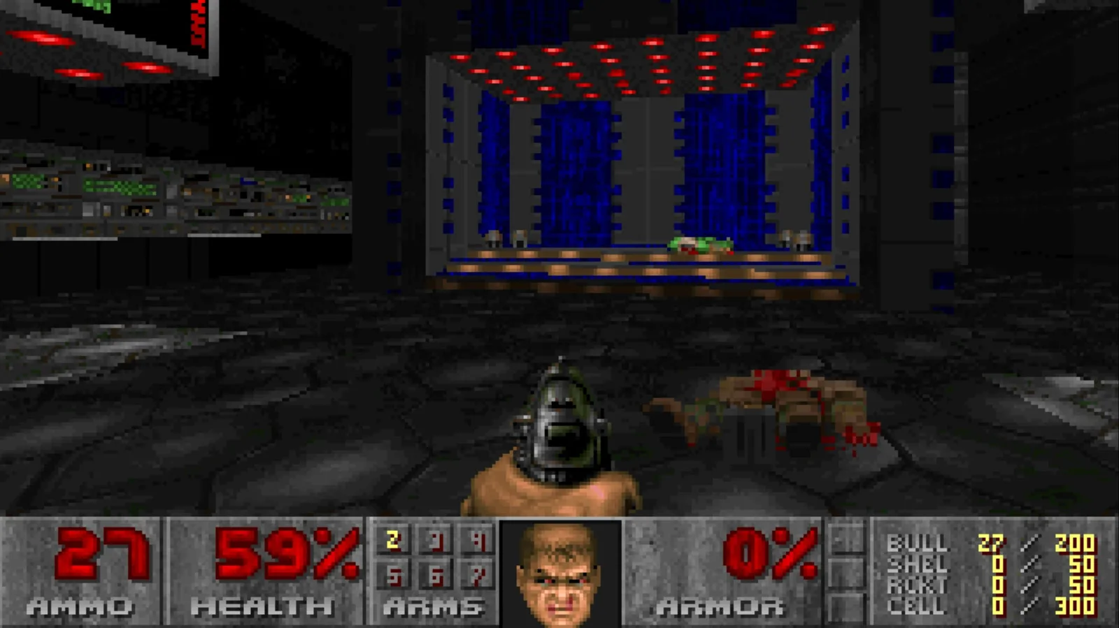 Gameplay from the original Doom (1993).