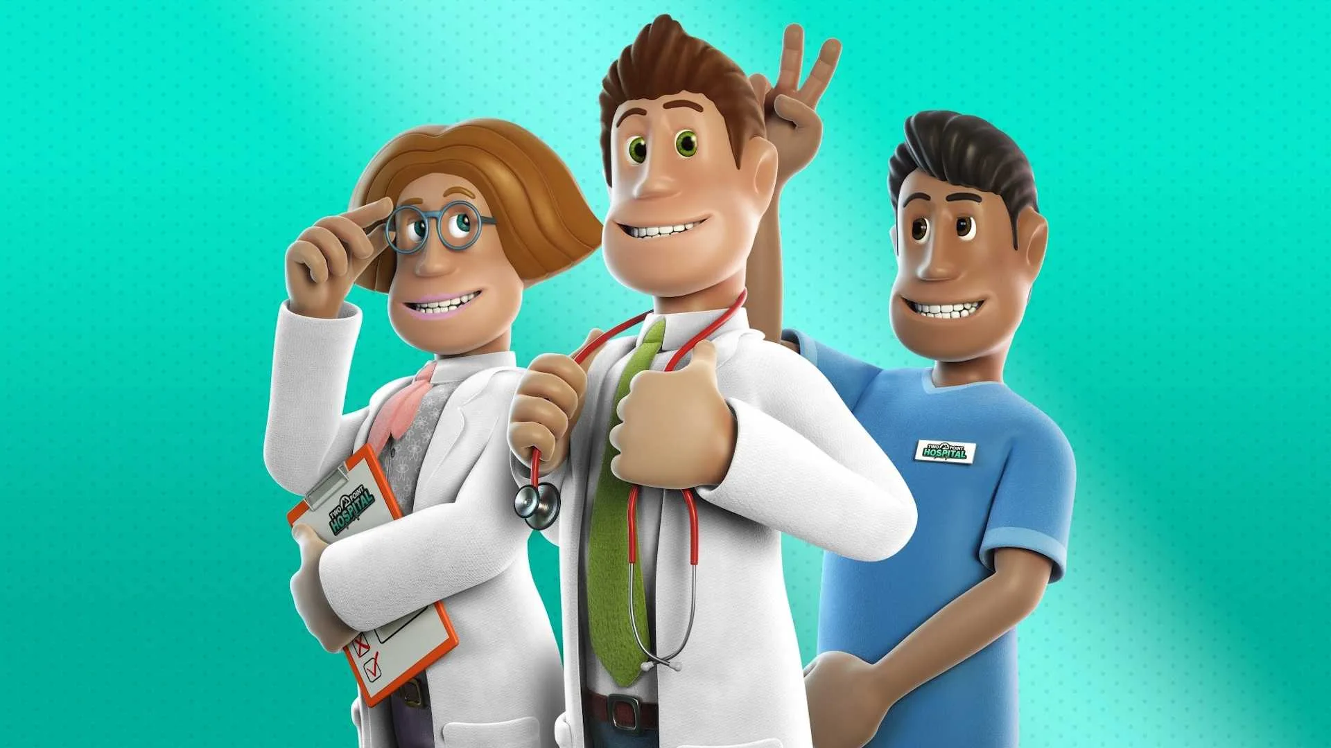 Two doctors and an orderly in Two Point Hospital
