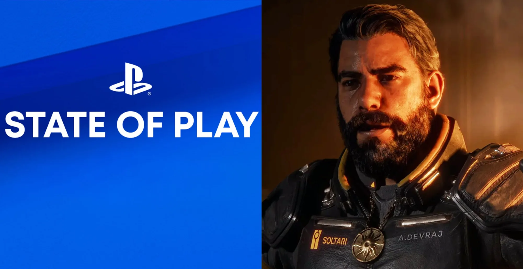 PlayStation State of Play graphic with a character from a potential game reveal.