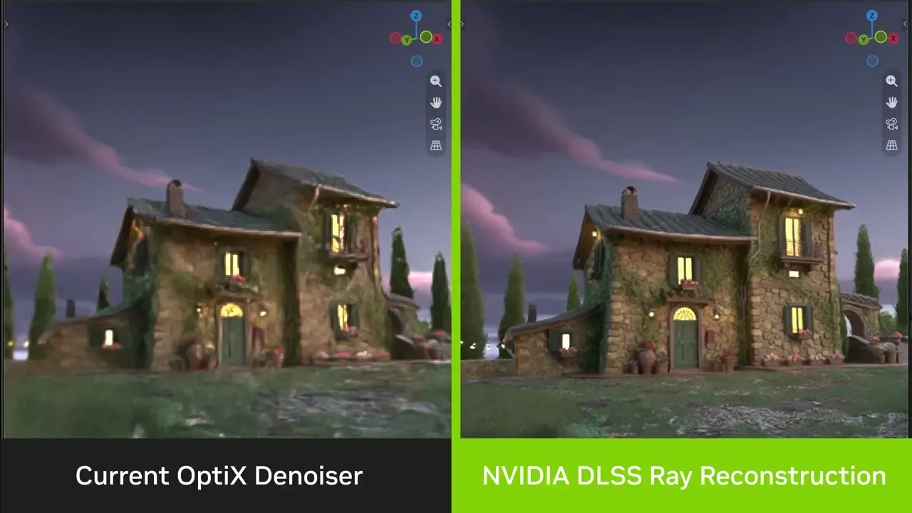 DLSS Ray Reconstruction comparison.