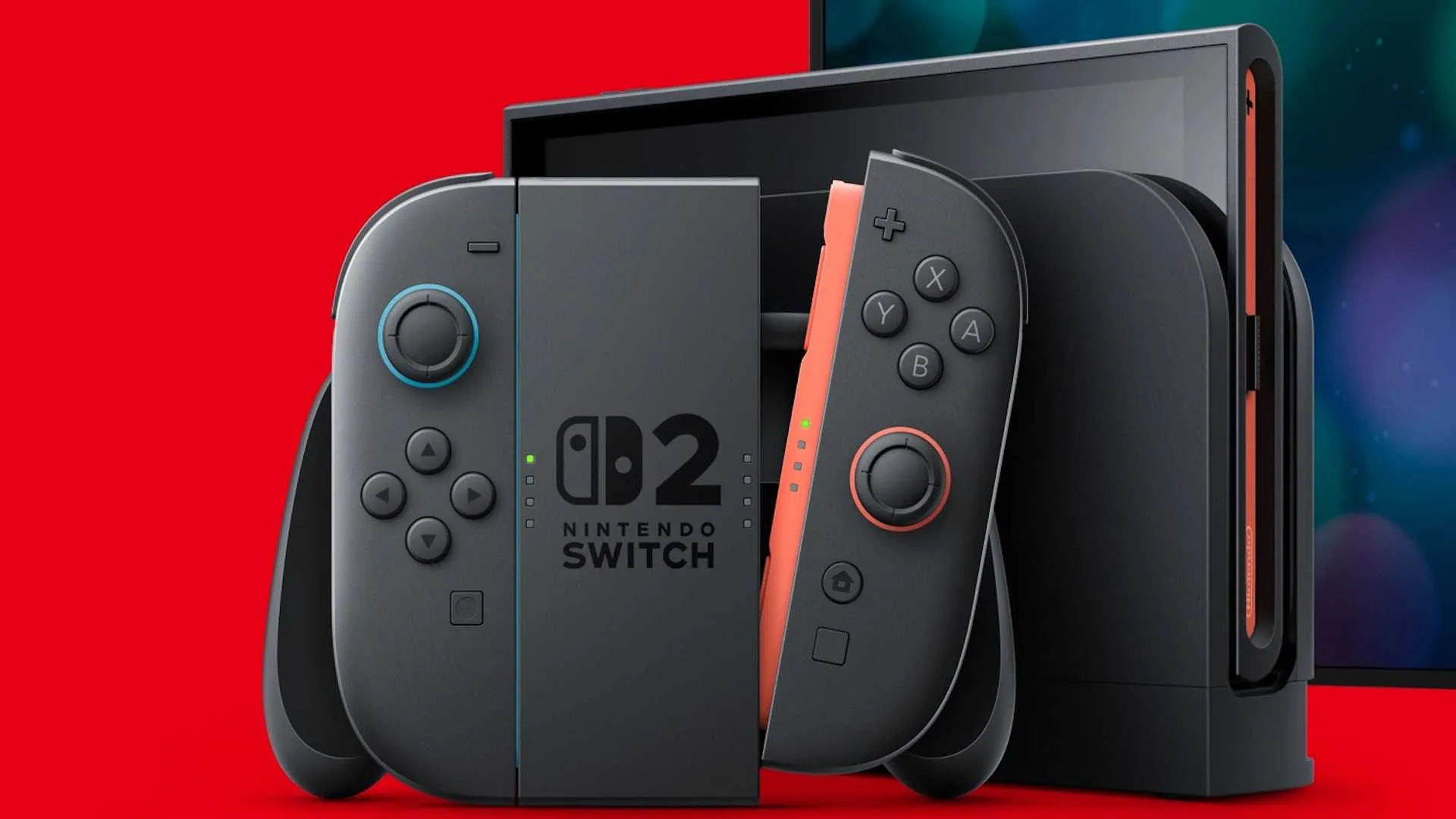 Nintendo Switch 2 docked with Joy-Cons.