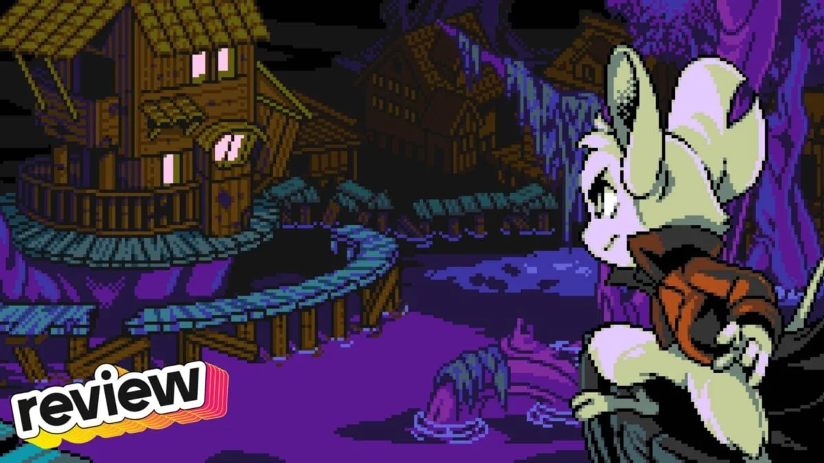 Mina the Hollower screenshot showing the game's pixel art style and village setting.