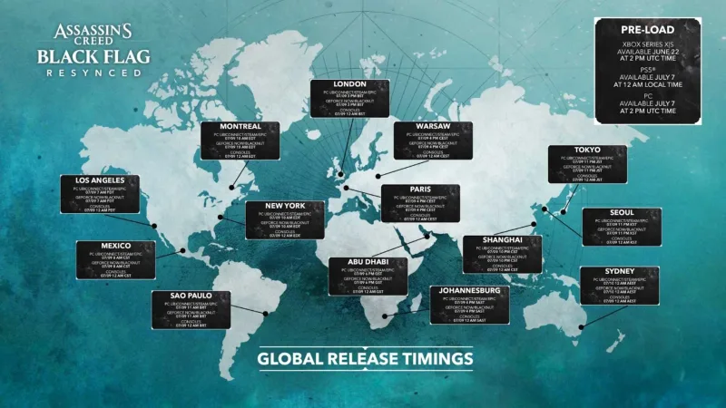 Assassin's Creed Black Flag Resynced Release Times: Complete Guide for Every Time Zone & Platform
