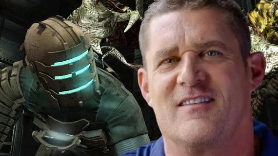 Glen Schofield image overlaid on a screenshot from Dead Space