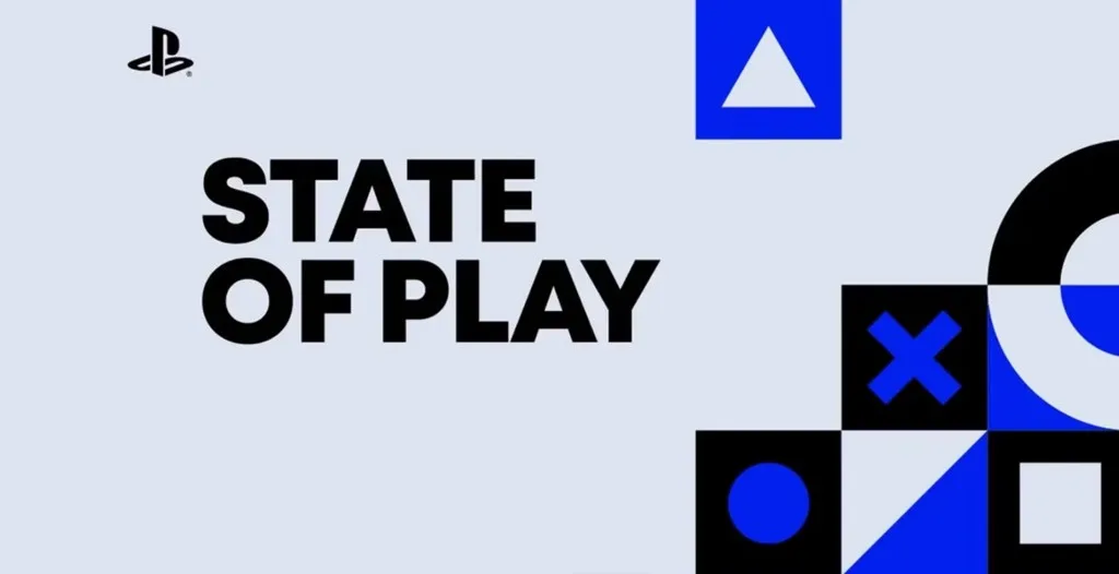 PlayStation State of Play logo with PlayStation symbols.