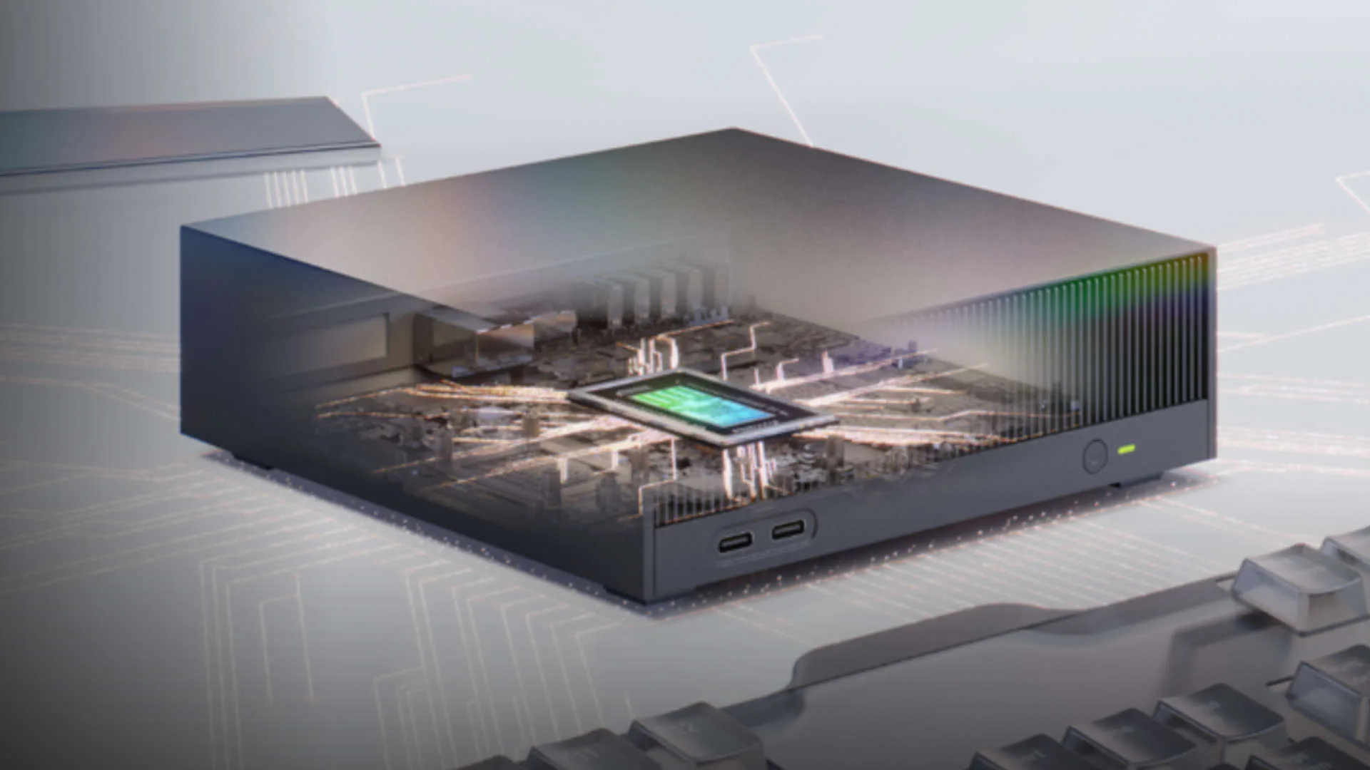 Nvidia RTX Spark mini PC rendering.