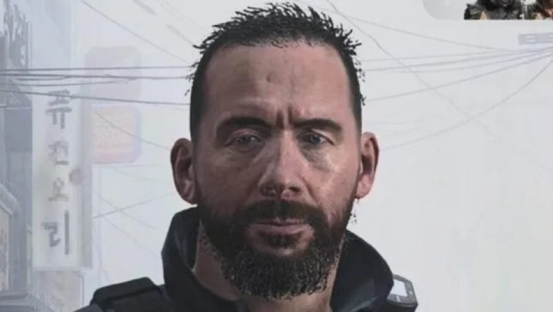 A screenshot of Price in MW4 with a really ugly hairstyle.