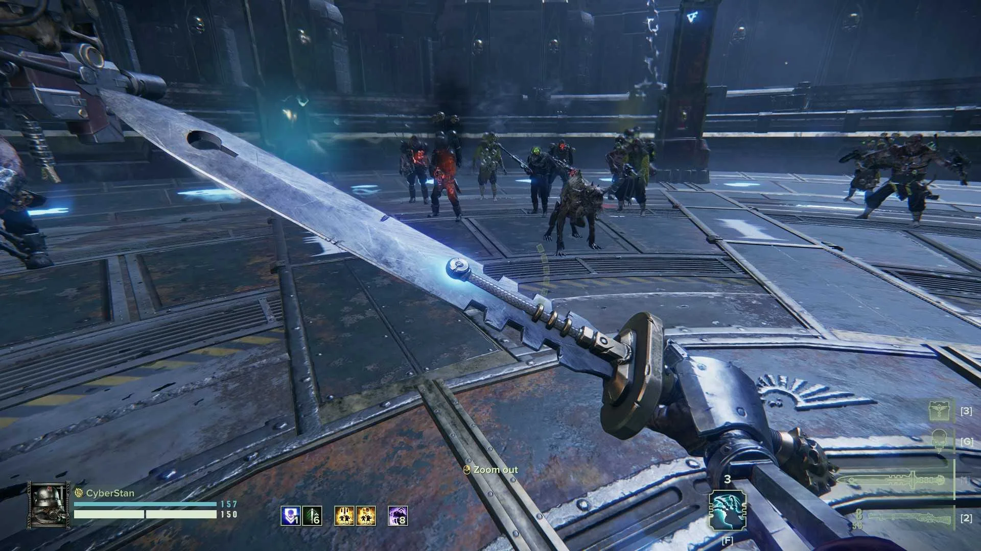 Darktide Mechanicus Power Sword inspection animation