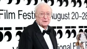 Michael Caine receives the Crystal Globe for Outstanding Contribution to World Cinema at the 55th Karlovy Vary International Film Festival on August 20, 2021 in Karlovy Vary, Czech Republic. (Gabriel Kuchta/Getty Images)