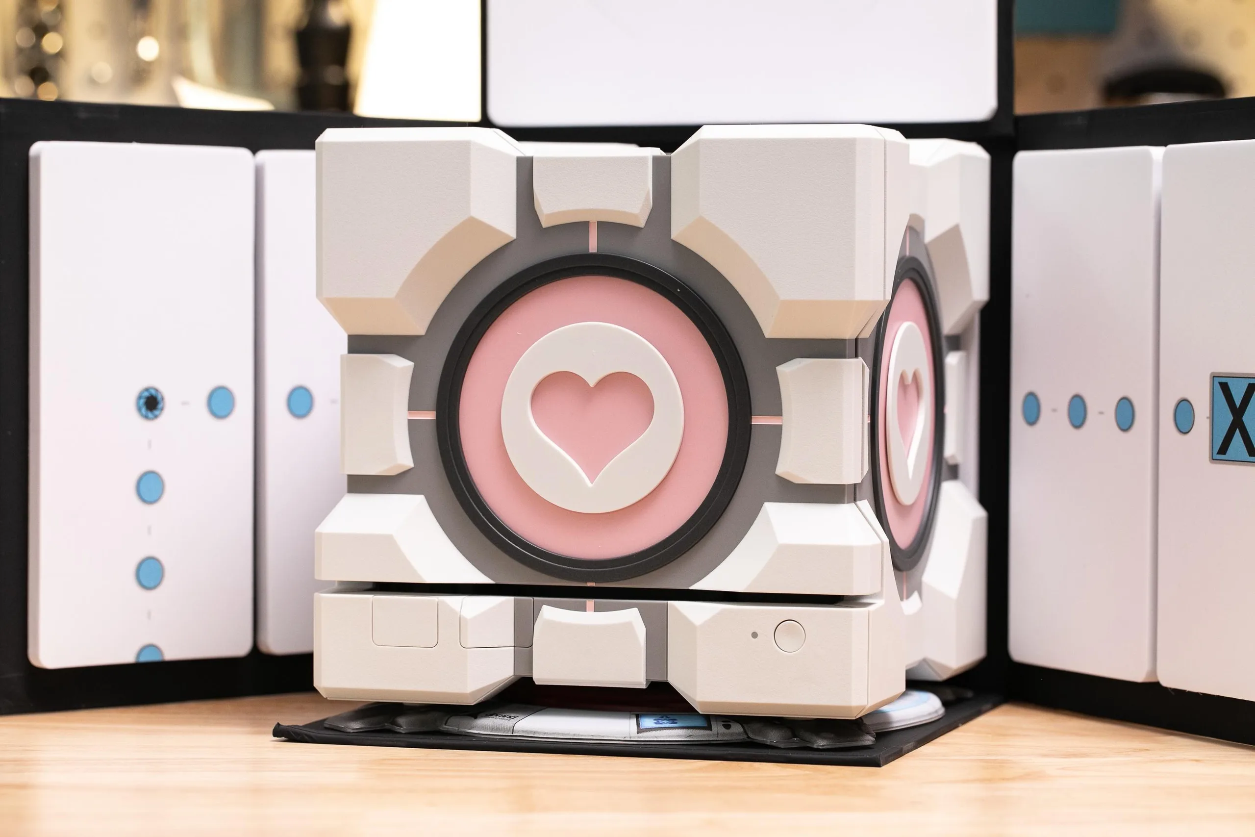 The cube was a lie: Up close with Dbrand’s Companion Cube before Valve forced its destruction