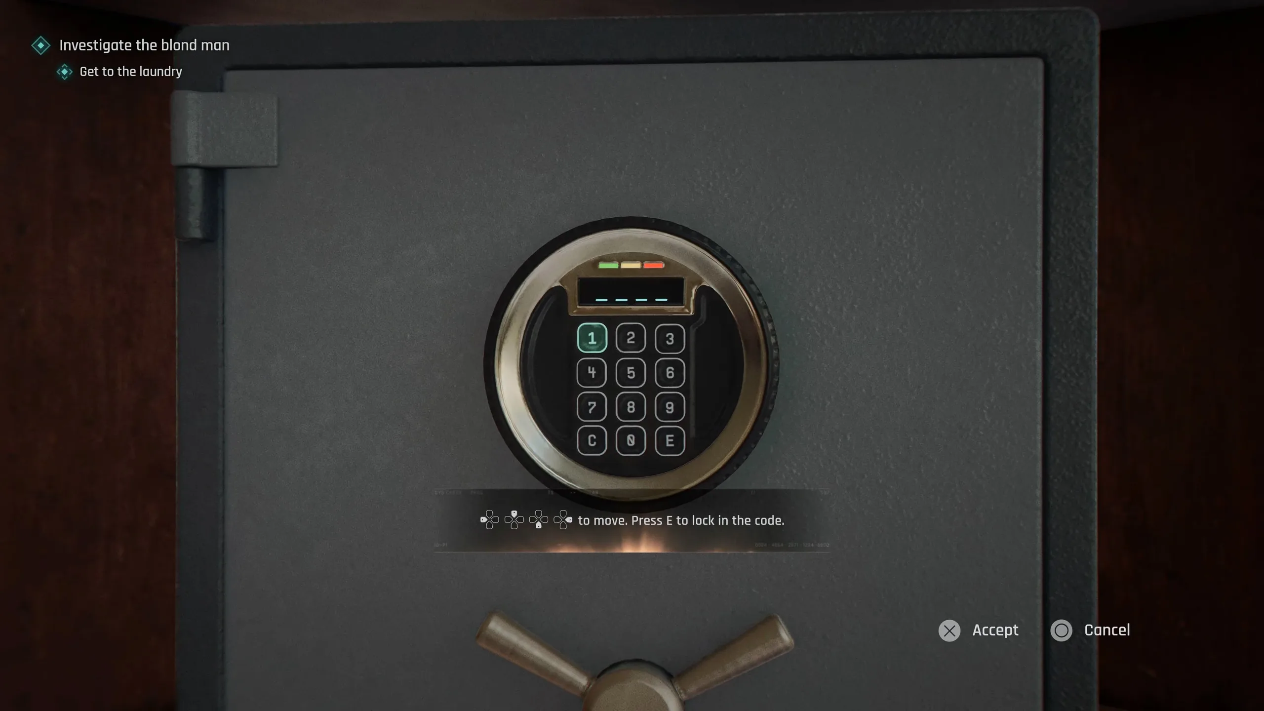 007 First Light safe keypad. Enter the code!