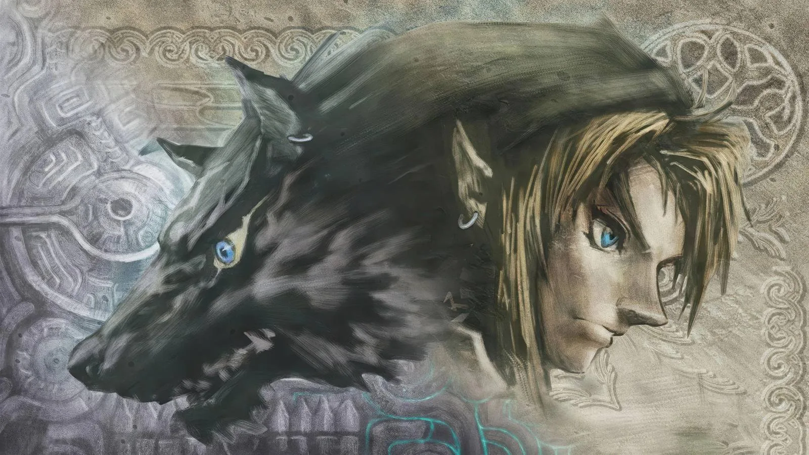 Twilight Princess: Link and Wolf Link artwork.