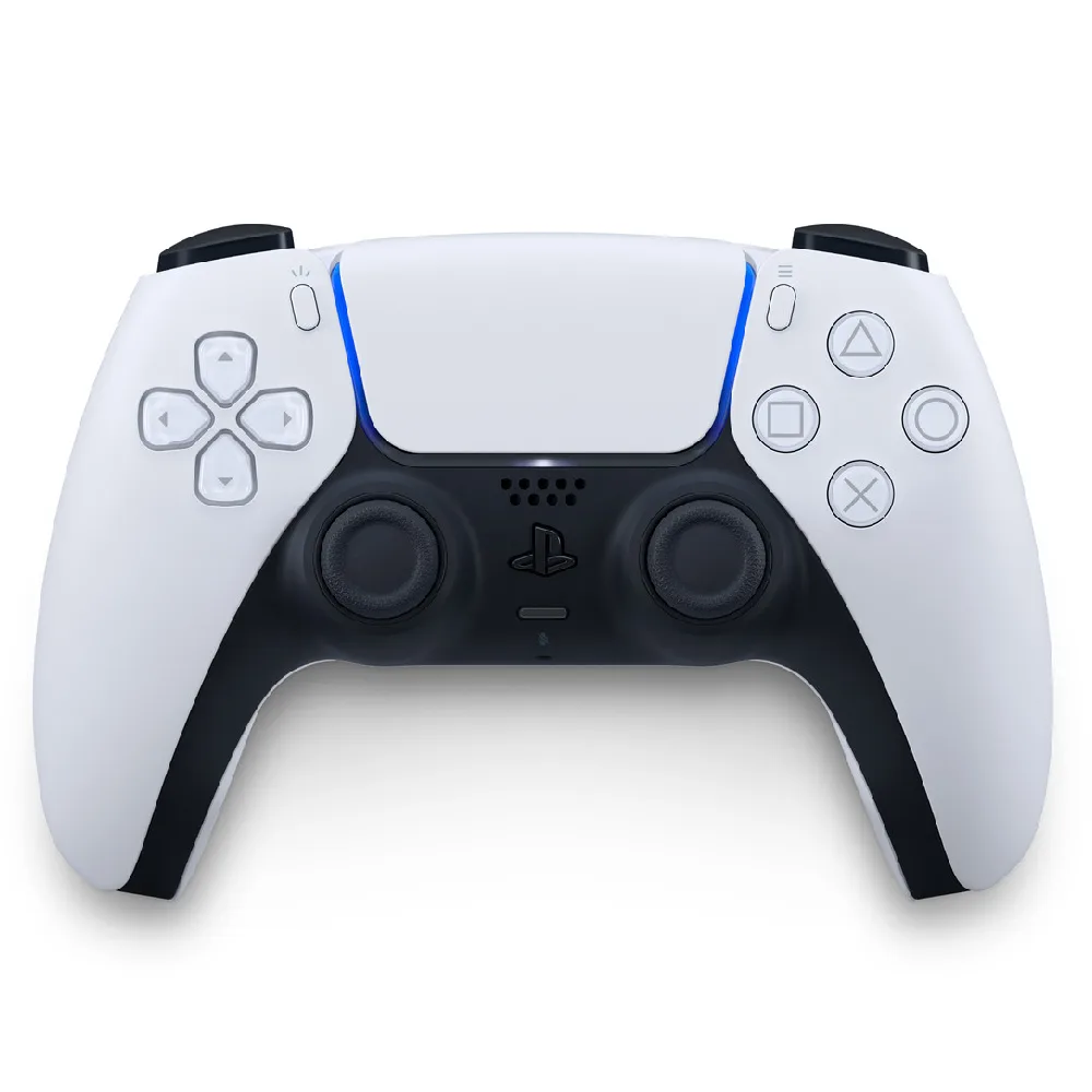 White DualSense controller.