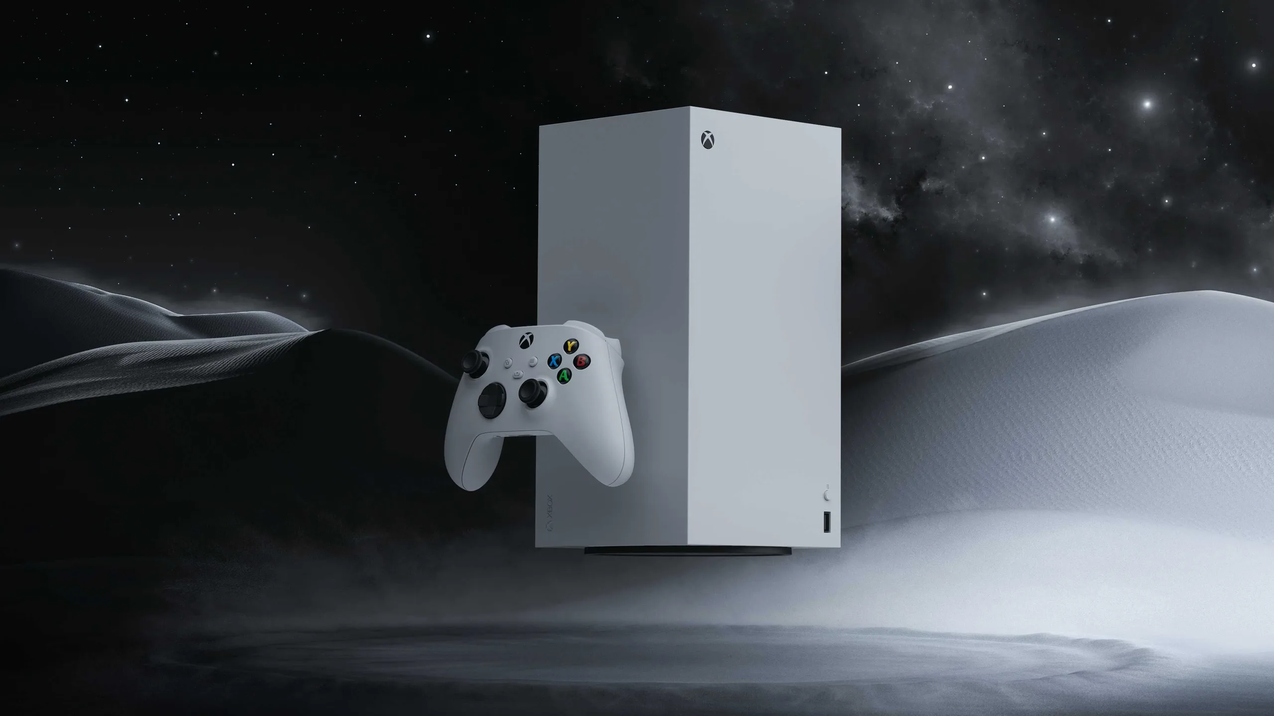 A white Xbox Series X console