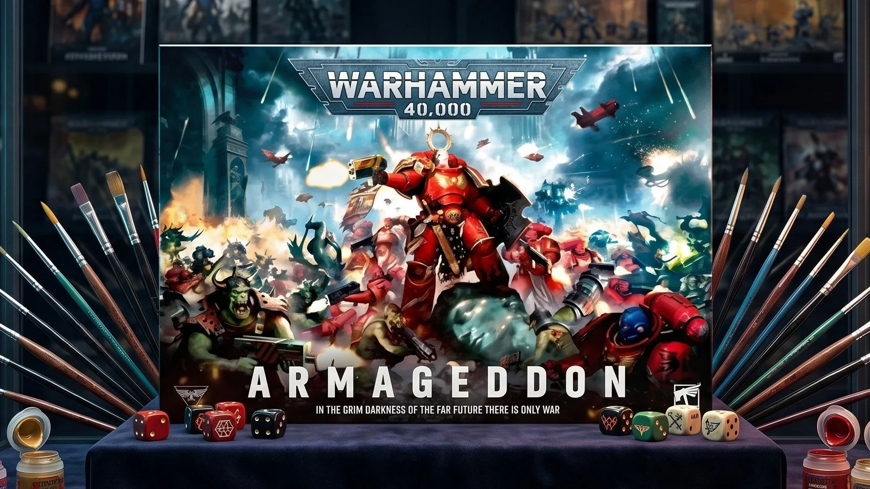 Warhammer Armageddon box set in shop window