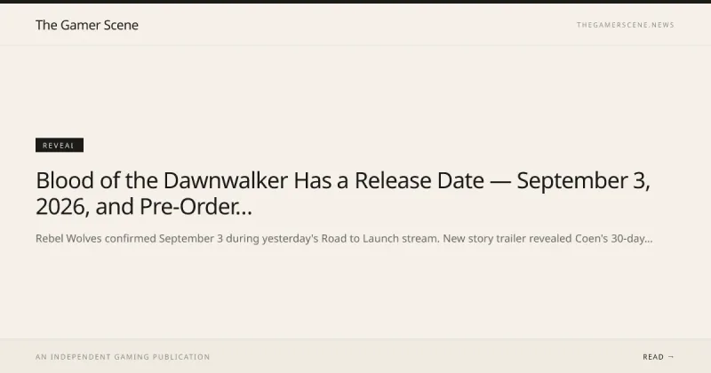 The Blood of Dawnwalker Preorders Are Live – Here’s What Comes in Each Edition