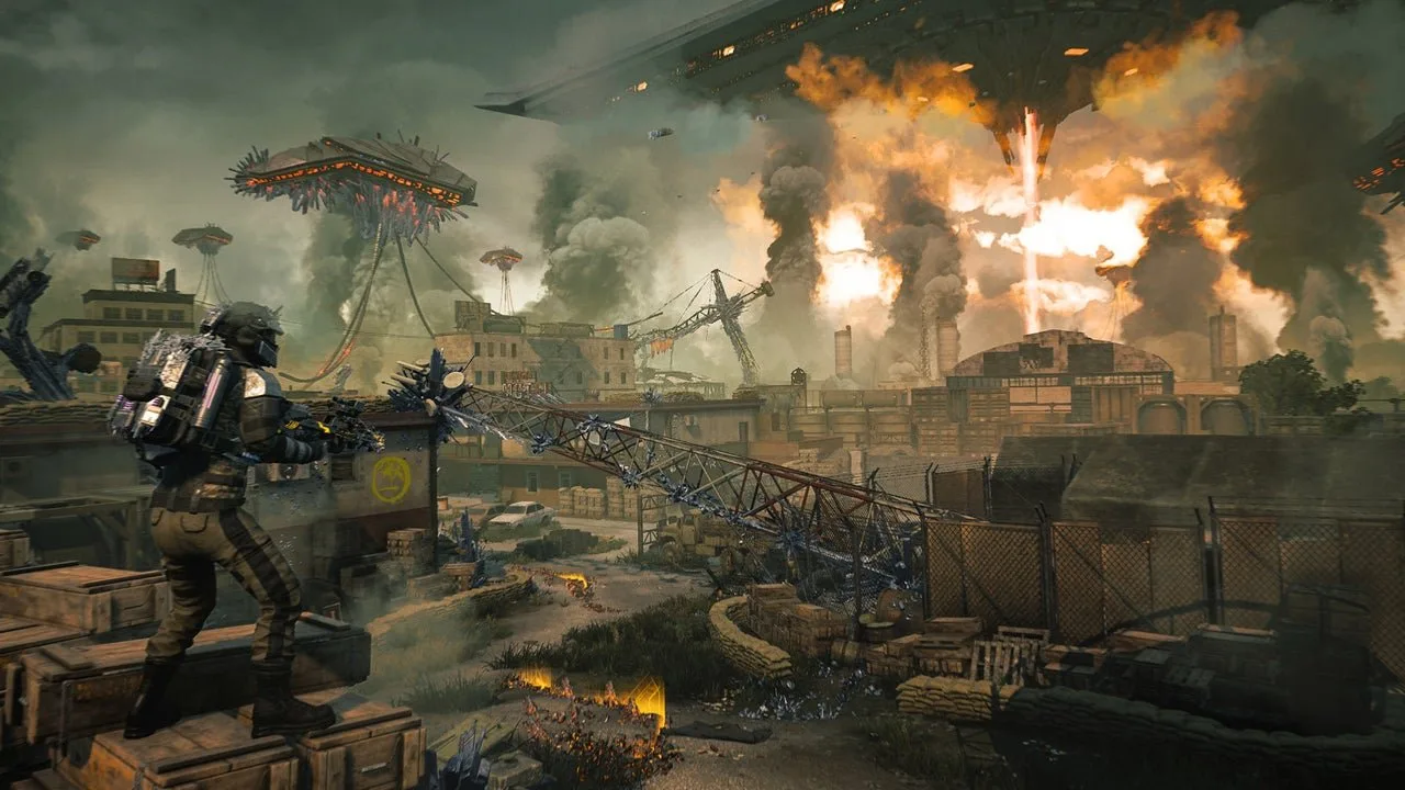 PUBG's evolving landscape: Futuristic battleground with alien invasion.